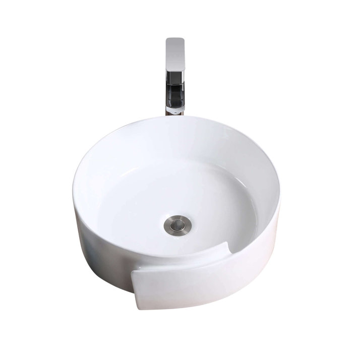 Fine Fixtures Vitreous China Circular Vessel Bathroom Sink & Reviews